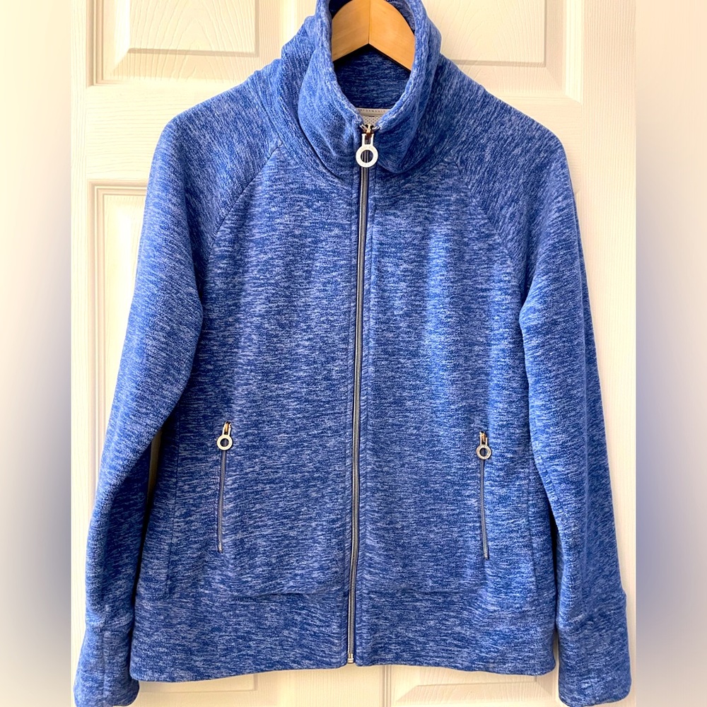 Calvin Klein Performance Fleece Full Zip  Sweater/Jacket Blue NWOT
